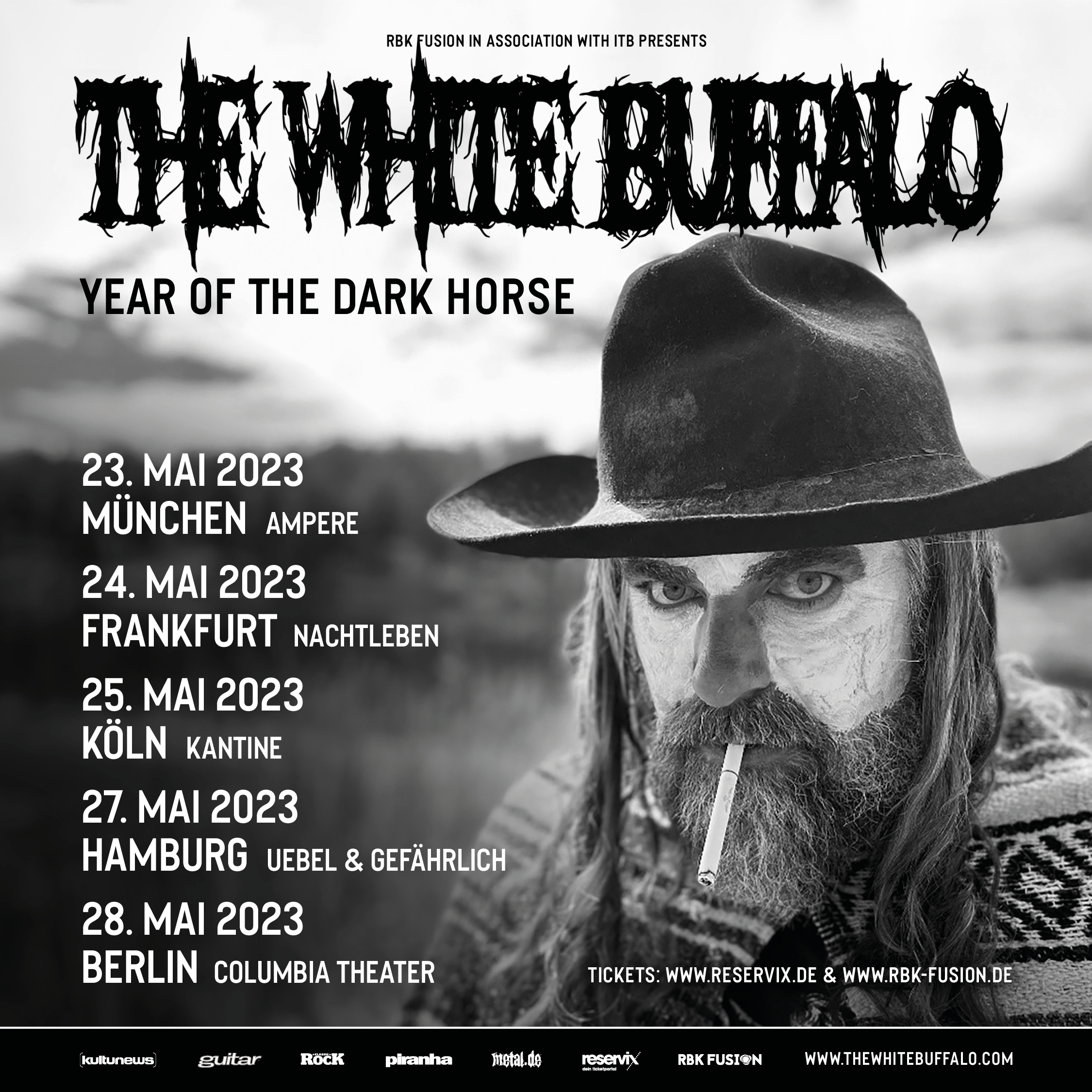 The White Buffalo auf „Year Of The Dark Horse“-Tour 2023